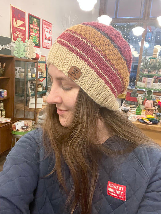Hand-Knit National Parks Inspired Hat - Grand Canyon