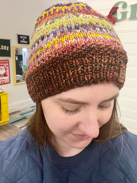 Hand-Knit National Parks Inspired Hat - Petrified Forest