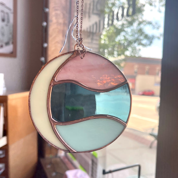 Moon Suncatcher - 4" Size - Four Colorways To Choose From