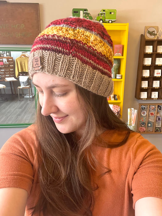 Hand-Knit National Parks Inspired Hat - Grand Canyon