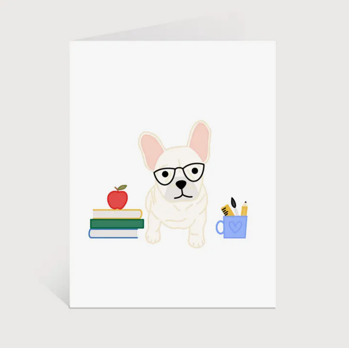 Frenchie Teacher's Pet Card