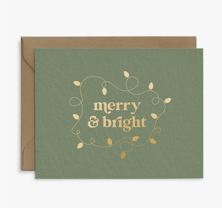 Merry and Bright Holiday Greeting Card