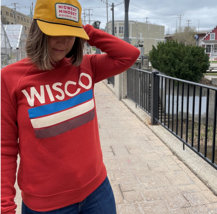 Wisco Crewneck Sweatshirt in Brick