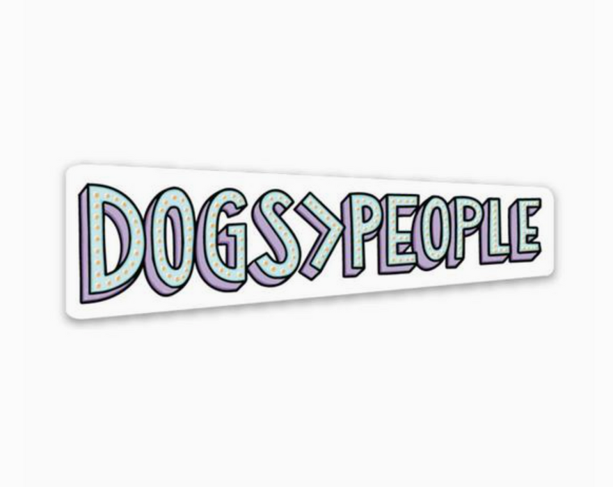 Dogs > People Sticker