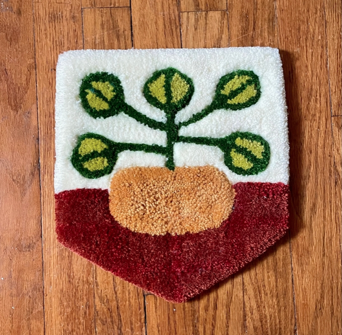 Mustard Plant Tufted Wall Hanging