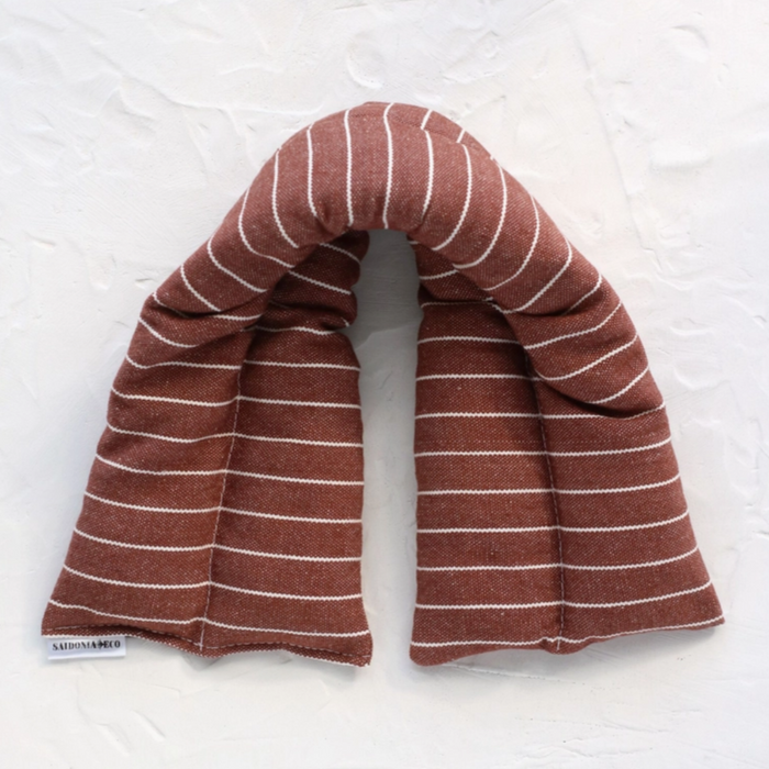 Neck/Body Wrap in Brown Stripe - Unscented