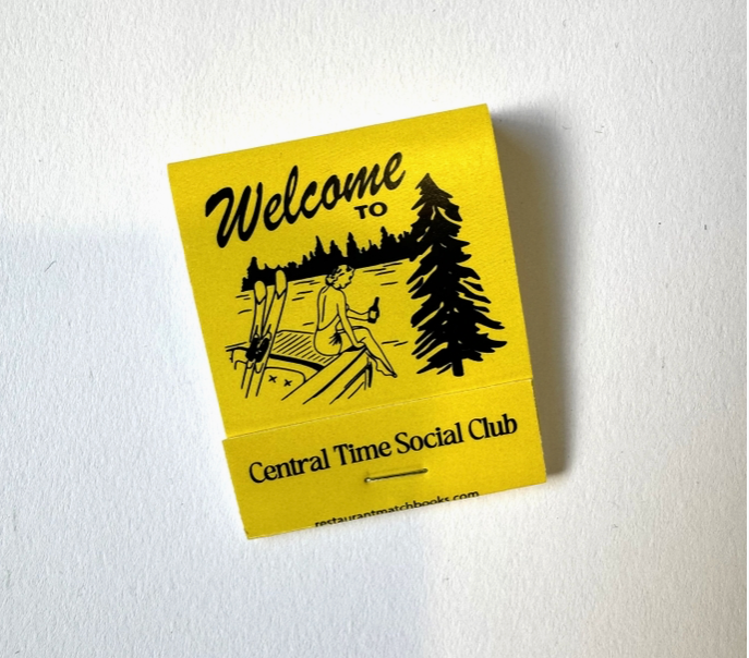 Central Time Souvenir Matchbook