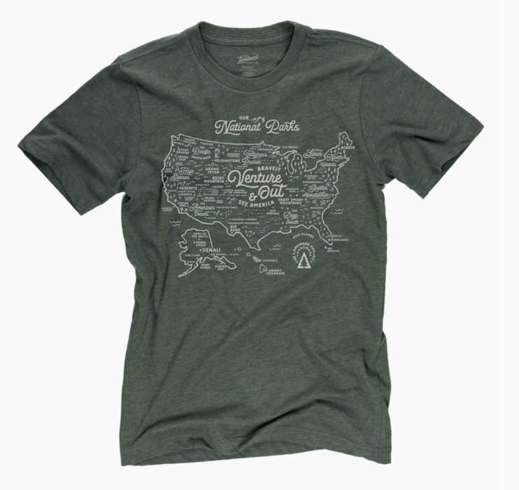 National Parks Map Unisex T-Shirt