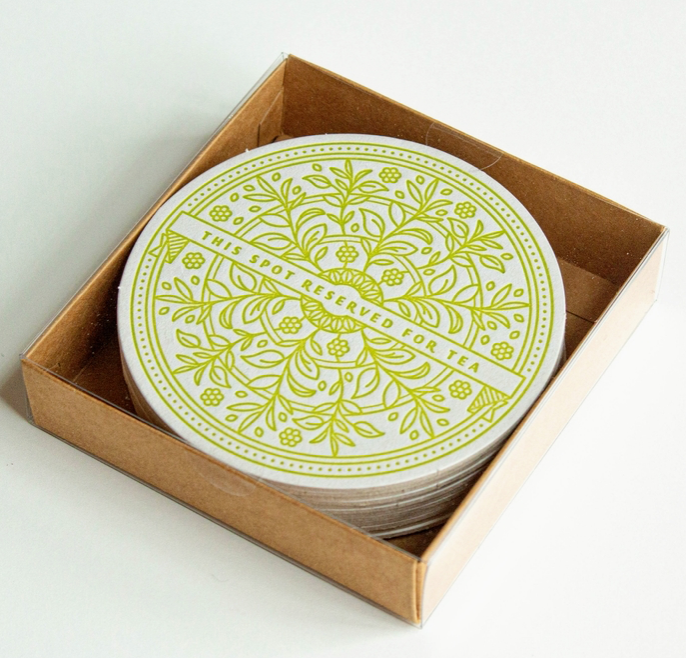 Letterpress Coaster Sets - Choose Your Favorite!