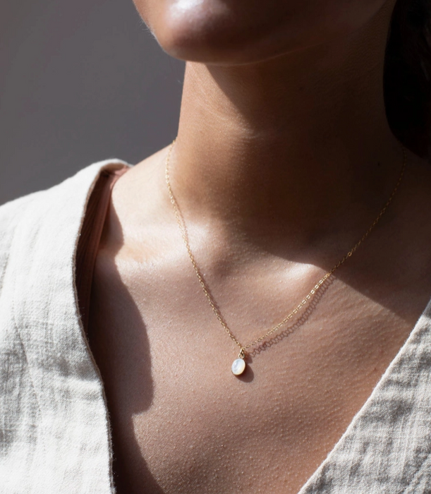 Aurelia Mother of Pearl Pendant Necklace