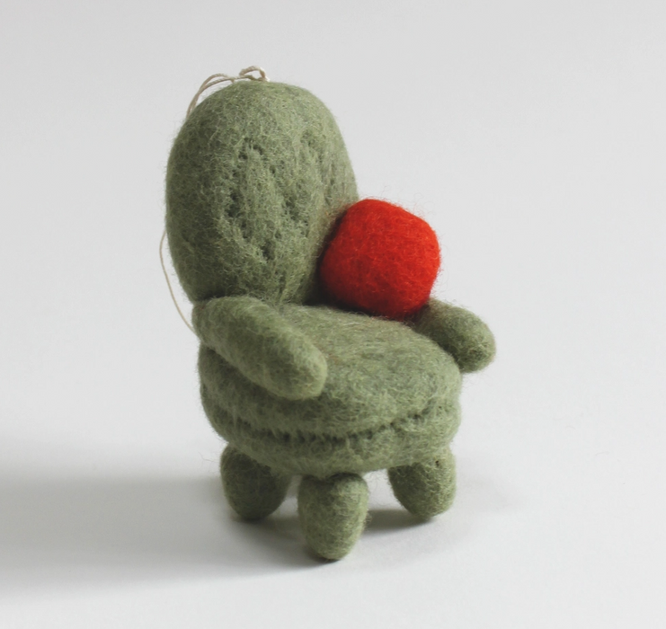 Hand-Felted Green Chair Ornament