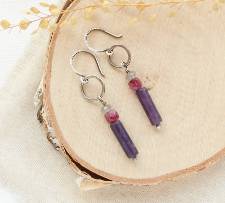 Sydney Earrings - in Merlot or Moss