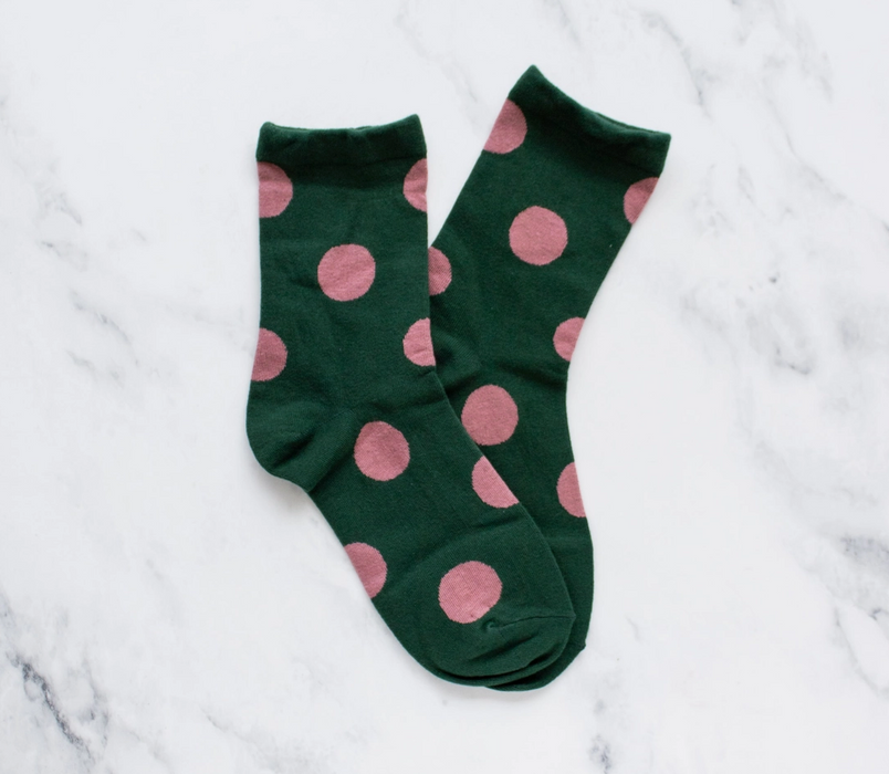 Polka Dot Socks - Two Colorways To Choose From