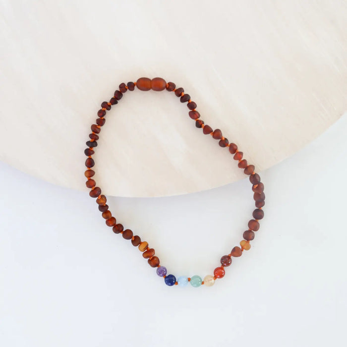 Amber + Chakra Crystals Necklace