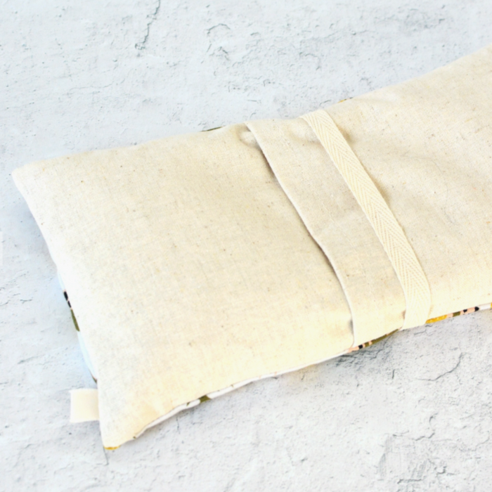 Eye Pillow in Cone Flower and Natural Linen