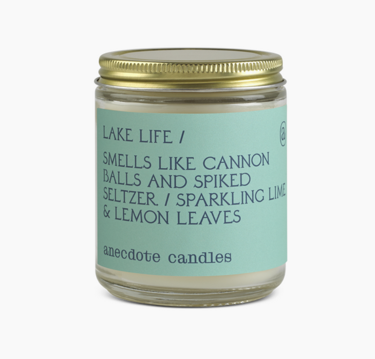 Lake Life (Sparkling Lime & Lemon Leaves) Glass Jar Candle