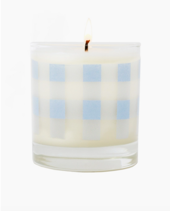 Blackberry + Saffron Candle In Reusable Gingham Glass