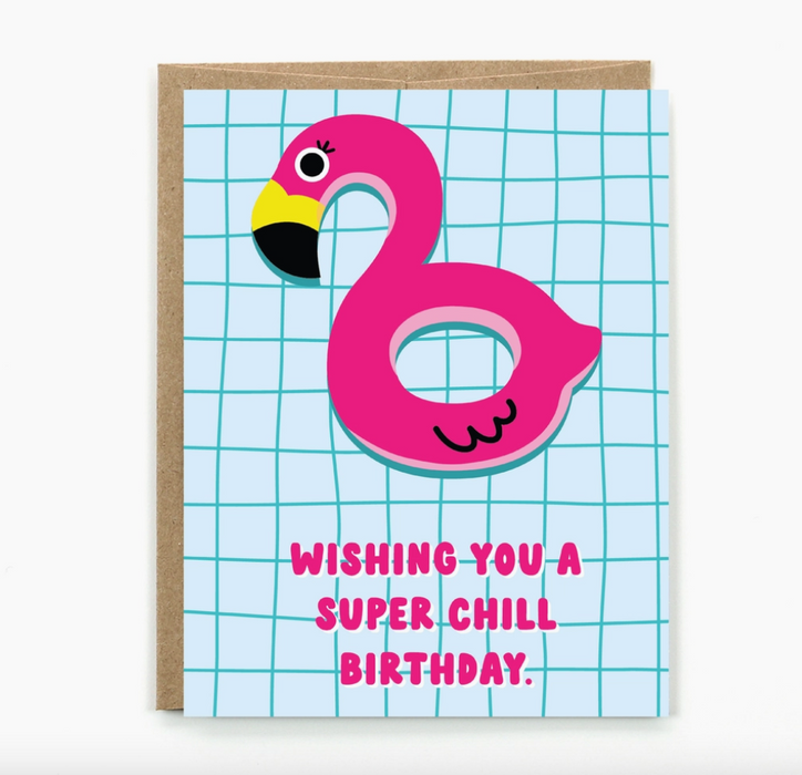 Chill Flamingo Birthday Card