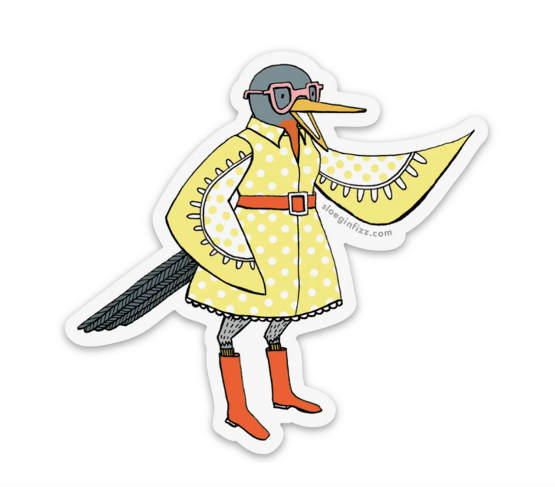 Birdie In a Raincoat Sticker