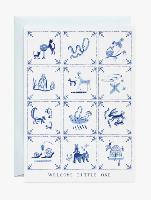New Baby Delft Greeting Card